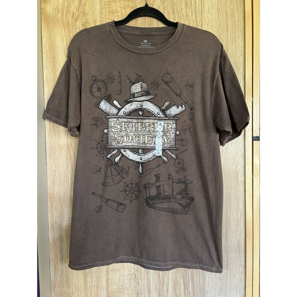 Disney Cruise Line Jungle Cruise Treasure Skipper Society Cotton T Shirt Med NWT